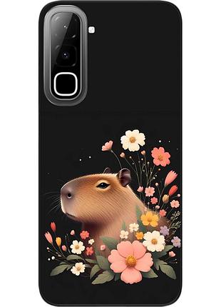 Силиконовый чехол epik для infinix hot 70 (x6895) с картинкой цветочная капибара