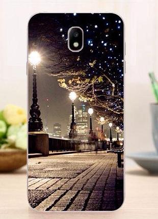 Силіконовий чохол для samsung j730 galaxy j7-2017 з картинкою вулиця
