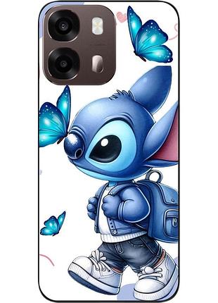 Чехол силиконовый epik для oppo a6s с принтом стич и бабочки