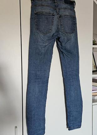 Джинсы pull &amp; bear синие, размер 34, скинни 5