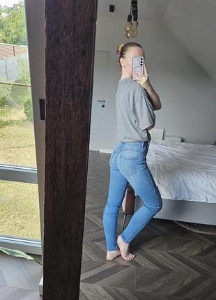 Джинсы pull &amp; bear синие, размер 34, скинни 2