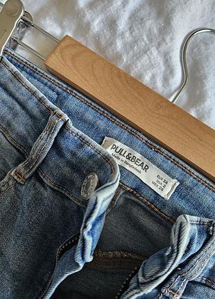 Джинсы pull &amp; bear синие, размер 34, скинни 6