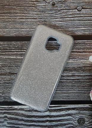 Чохол з блискітками shine для samsung j2 core j260 galaxy 2018 сріблястий силікон