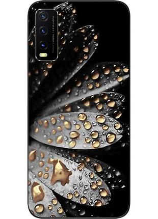 Силіконовий чохол для vivo y20 з картинкою квітка