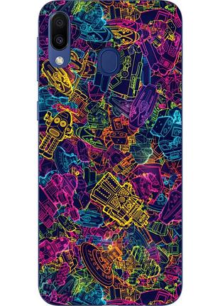 Силіконовий чохол для samsung galaxy m20 з картинкою роботи