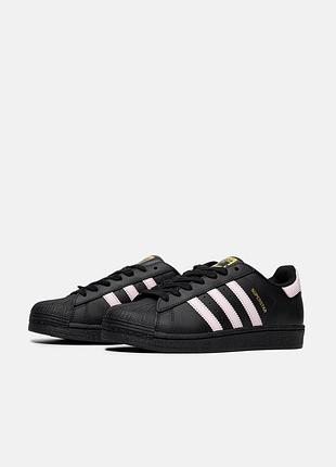 Adidas superstar black/pink 4