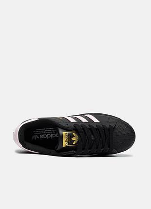 Adidas superstar black/pink 8