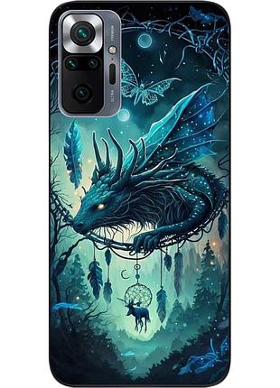 Силіконовий чохол бампер epik для xiaomi redmi note 10 pro з картинкою дракон і ловець снів