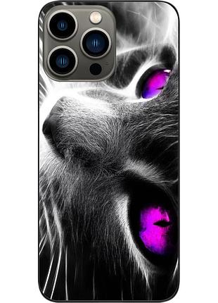 Силиконовый чехол epik для iphone 13 pro с картинкой красивый кот