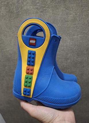 Сапоги crocs lego c8, 24-25 размер, стелька 15см, цвет синий