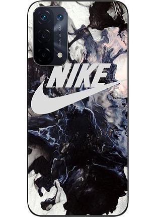 Силиконовый чехол epik для oppo a54 5g с картинкой лого nike