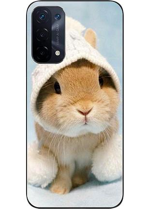 Силиконовый чехол бампер epik для oppo a54 5g с картинкой зайка