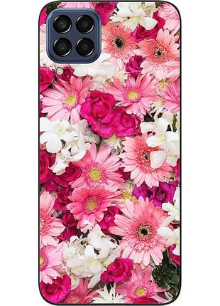 Силиконовый чехол бампер для samsung galaxy m33 5g с картинкой нежные цветы