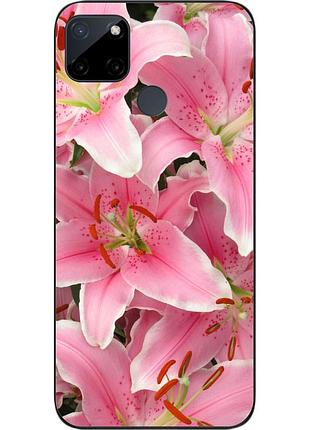 Силіконовий чохол для realme c21y/c25y з картинкою лілії