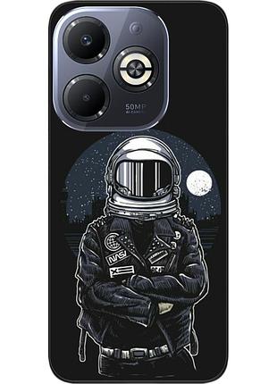 Силиконовый чехол бампер epik для infinix smart 8 (x6525) с картинкой космонавт и луна