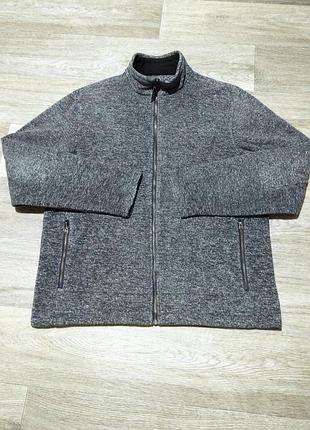 Мужская тёплая флисовая куртка на молнии , размер l tailored .