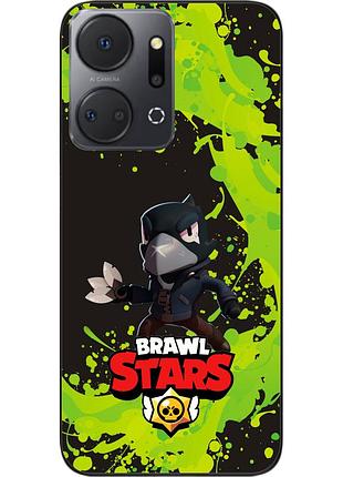 Чехол силиконовый epik для honor x7a с картинкой бравл ворон