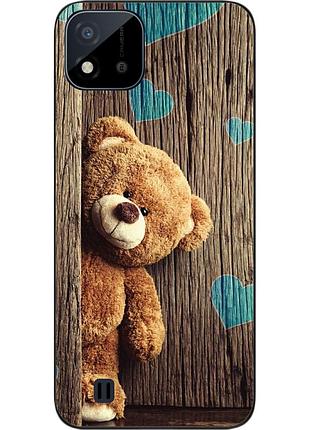 Бампер силиконовый чехол epik для realme c11 2021 с картинкой мишка