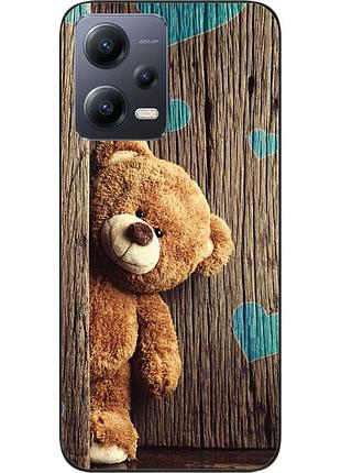 Бампер силиконовый чехол для xiaomi poco x5 5g с картинкой мишка
