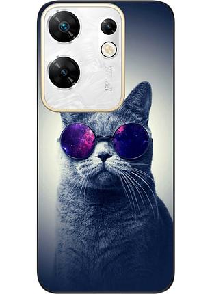 Силиконовый чехол epik для infinix zero 30 4g с картинкой серый кот