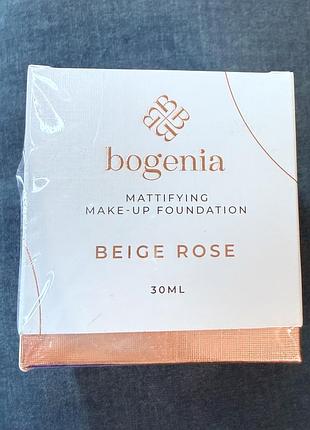 Тональна основа зволожуюча bogenia glossiness 30 мл bg600 № 02 biege rose світлий бежевий
