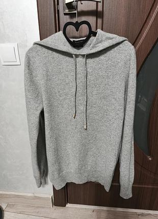 Кашемірове худі / светр з капюшоном massimo dutti (шерсть та кашемір)