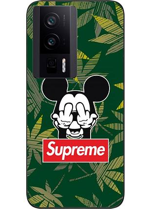 Оригинальный чехол epik для xiaomi poco f5 pro с картинкой микки supreme