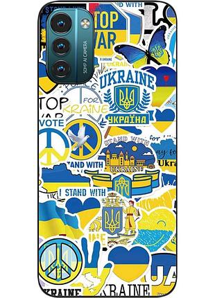 Силіконовий чохол epik для nokia g21 з картинкою стикери україна