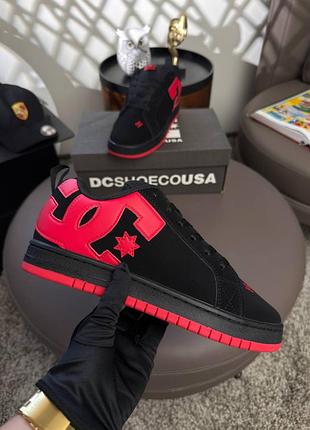 Жіночі кросівки dc shoes court graffik red on black