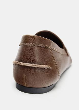 Zara шкіряні лофери пенні 4