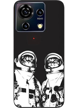 Силіконовий чохол бампер epik для zte blade v50 vita з картинкою космонавти коти
