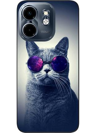 Силиконовый чехол epik для infinix smart 9 4g с картинкой серый кот
