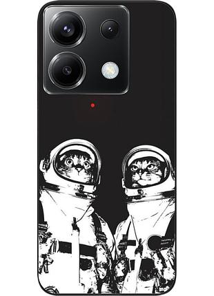 Силиконовый чехол бампер epik для xiaomi redmi note 13 pro 5g с картинкой космонавты коты