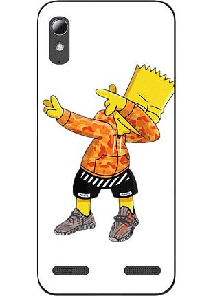 Силіконовий чохол для lenovo a6010 з картинкою барт сімпсон