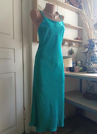 Шовковиста сукня-комбінація скроєна по косій,  mihal, size xs, nade in 🇱🇻latvia