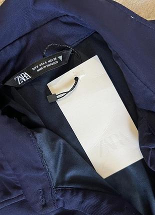 Сукня зі збірками zara синя s 2