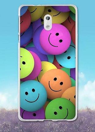 Силіконовий чохол накладка для nokia 3 з картинкою смайли