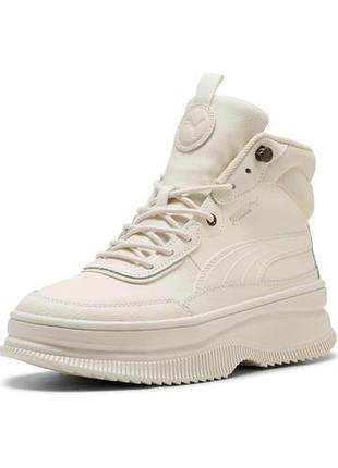 Женские кожаные демисезонные ботинки puma.