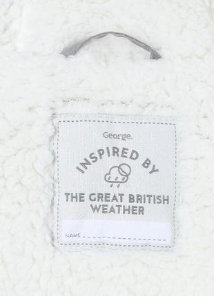 Трендовое теплое пальто с плюшевой подкладкой george (великобритания)3 фото