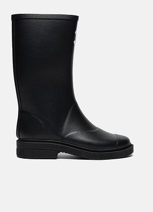 Резинові чоботи chanel knee high rain boot 3