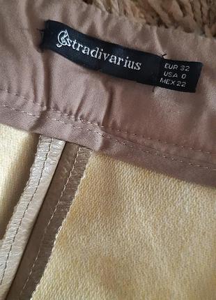Стильная кожаная мини-юбка stradivarius!!!! 6