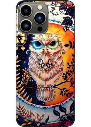 Силіконовий чохол epik для iphone 13 pro max з картинкою сова
