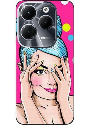 Силіконовий чохол epik для infinix hot 40 (x6836) з картинкою дівчина поп арт