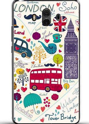 Силіконовий чохол бампер для huawei mate 10 з картинкою лондон