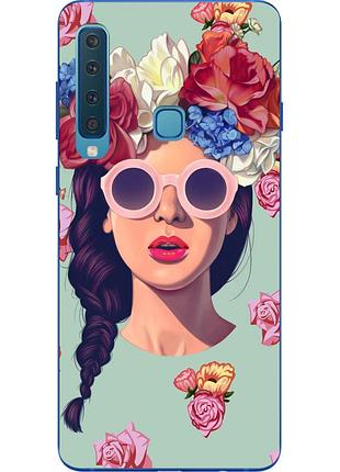 Чехол силиконовый для samsung galaxy a9 2018 с картинкой девушка