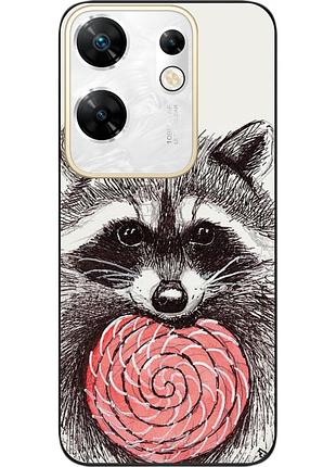 Силиконовый чехол epik для infinix zero 30 4g с картинкой енот