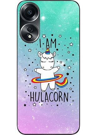 Силиконовый чехол epik для oppo a58 4g с картинкой единорог