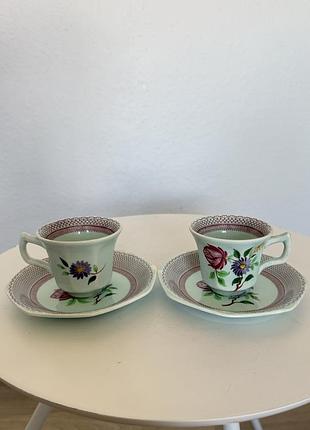 Чайні пари англія (чашки, блюдця) wakefield, adams (calyx ware)