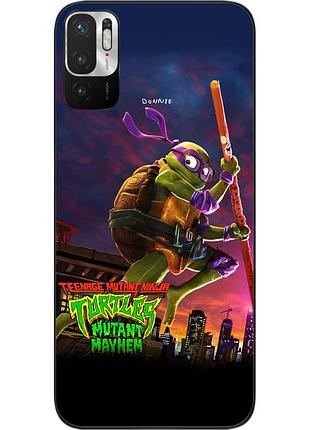 Силіконовий чохол epik для xiaomi redmi note 10 5g з картинкою черепашки-ніндзя донателло