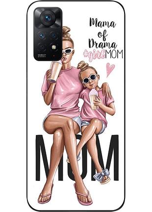 Бампер силиконовый чехол для xiaomi redmi note 11 pro с картинкой мама
